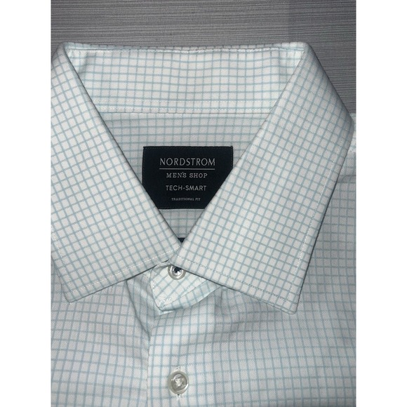 Nordstrom‎ Men's Long Sleeve Medium Button Down Shirt 16 Neck 33/32 Mint Green - Picture 11 of 15